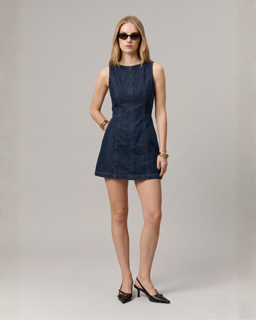 Raw-Cut Metro Dress
