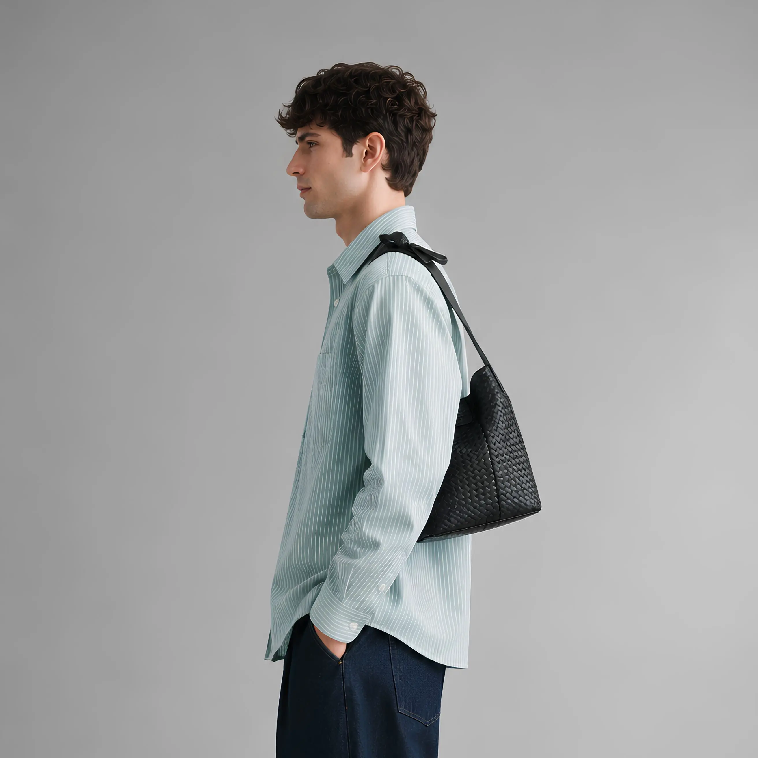 Oversized Stripe Patch Shirt — alternate view