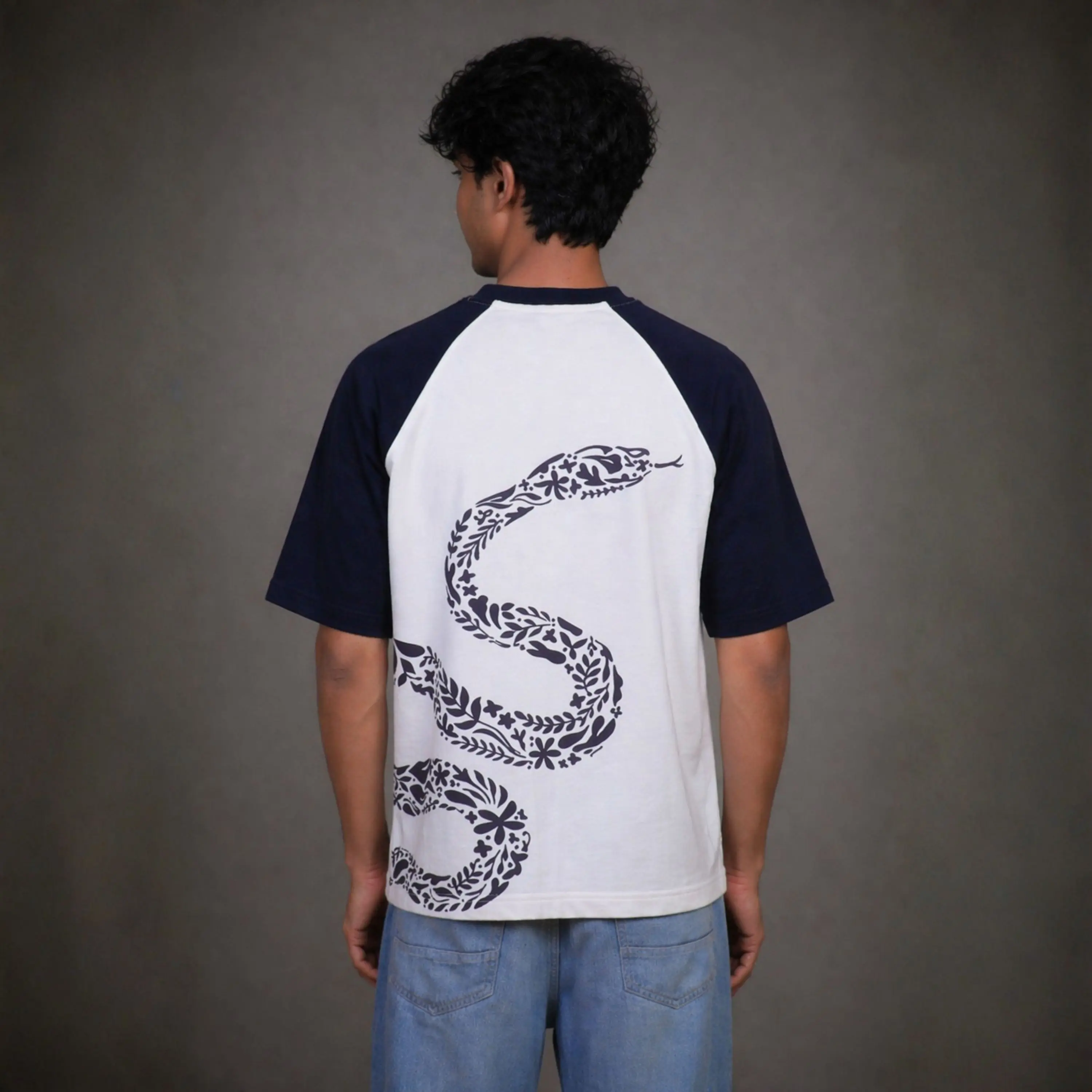 The Serpent Oversized Raglan Tshirt — alternate view